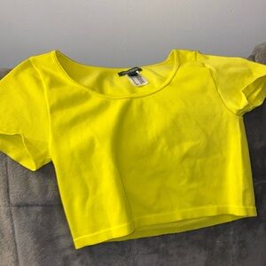 Yellow crop top
